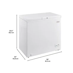 MARATHON Freezer White, Honrizontal, 36