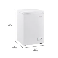 MARATHON Freezer White, Honrizontal, 21.5