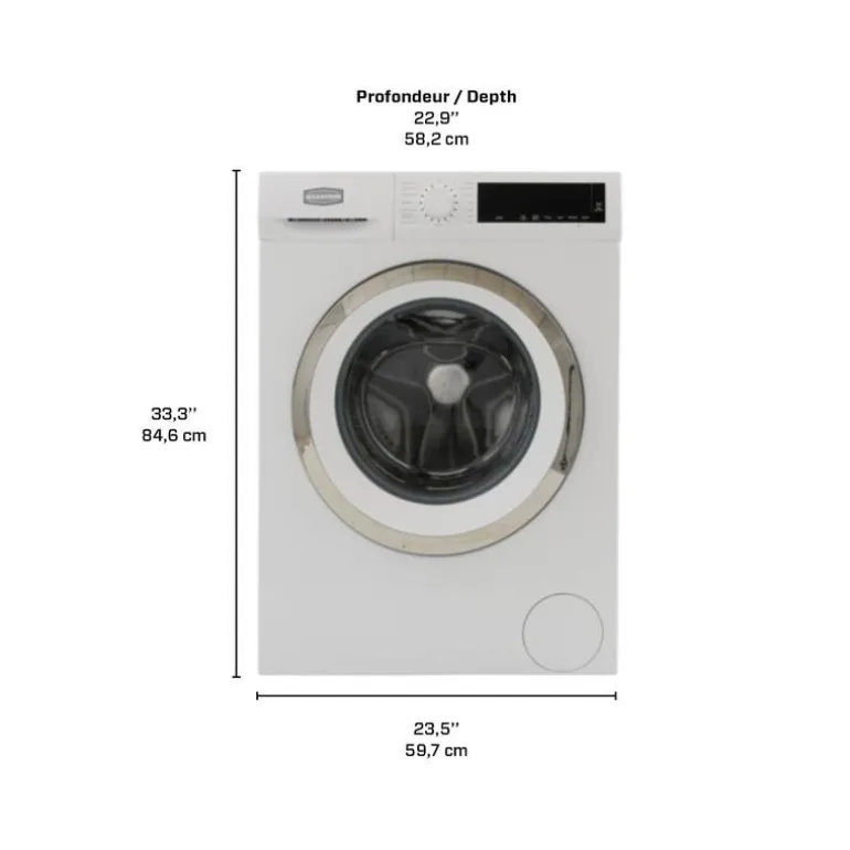 MARATHON Washer Front-Load White 23.5" - MWM2214W