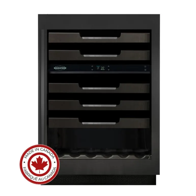 MARATHON Wine Cellar Black 23.5" - M4-D200BLS