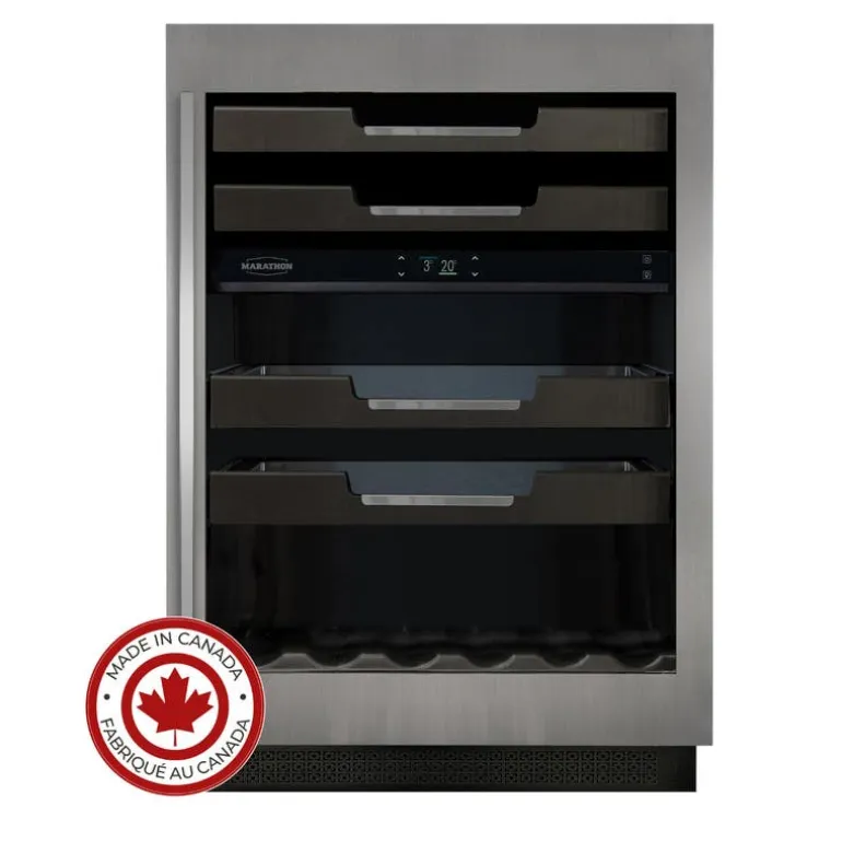 MARATHON Wine Cellar Stainless 23.5" - M4-D250SS