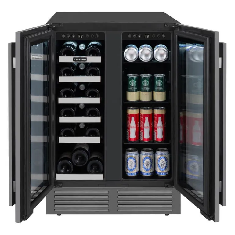 MARATHON Wine Cooler Black 24" - MBWC56-FDBLS