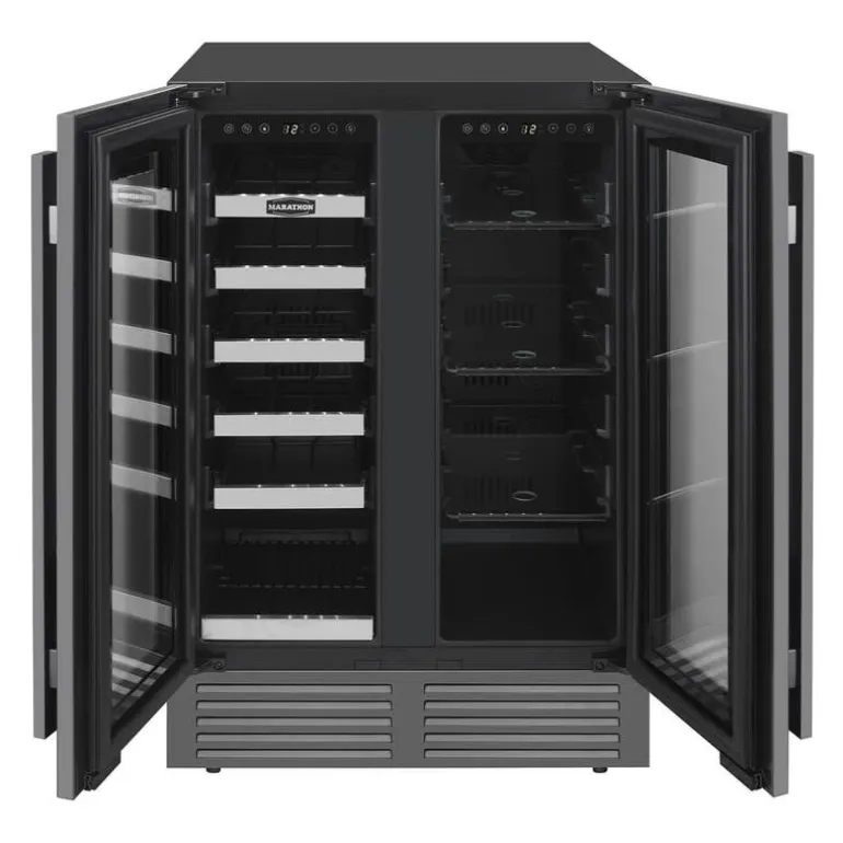 MARATHON Wine Cooler Black 24" - MBWC56-FDBLS