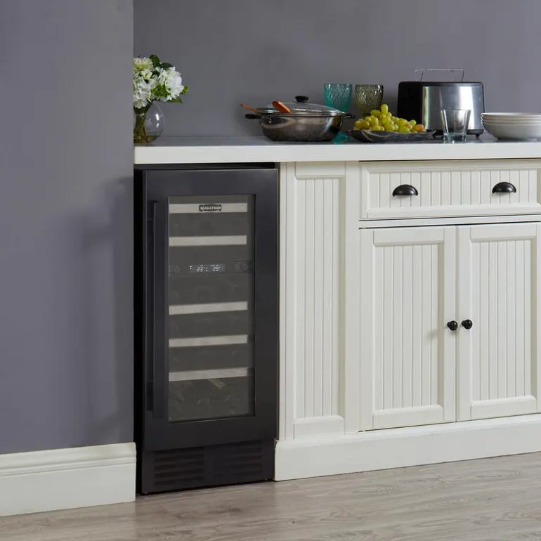 MARATHON Wine Cooler Black 15" - MWC28-DBLS