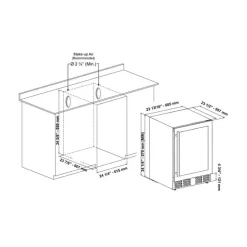 MARATHON Wine Cooler Black 24