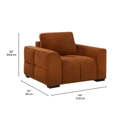 Marshmallow-Style Armchair - Rust