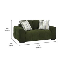 Marshmallow-Style Loveseat - Green