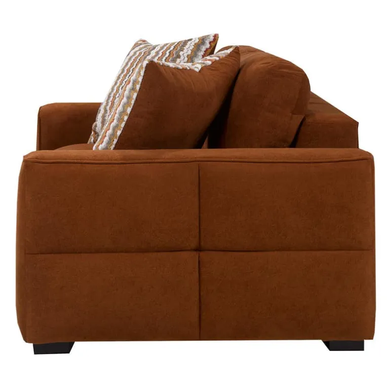 Marshmallow-Style Loveseat - Rust