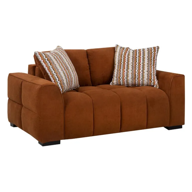 Marshmallow-Style Loveseat - Rust