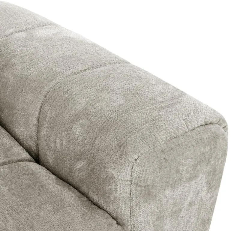 Marshmallow-Style Sectional with Left-Side Chaise - Grey