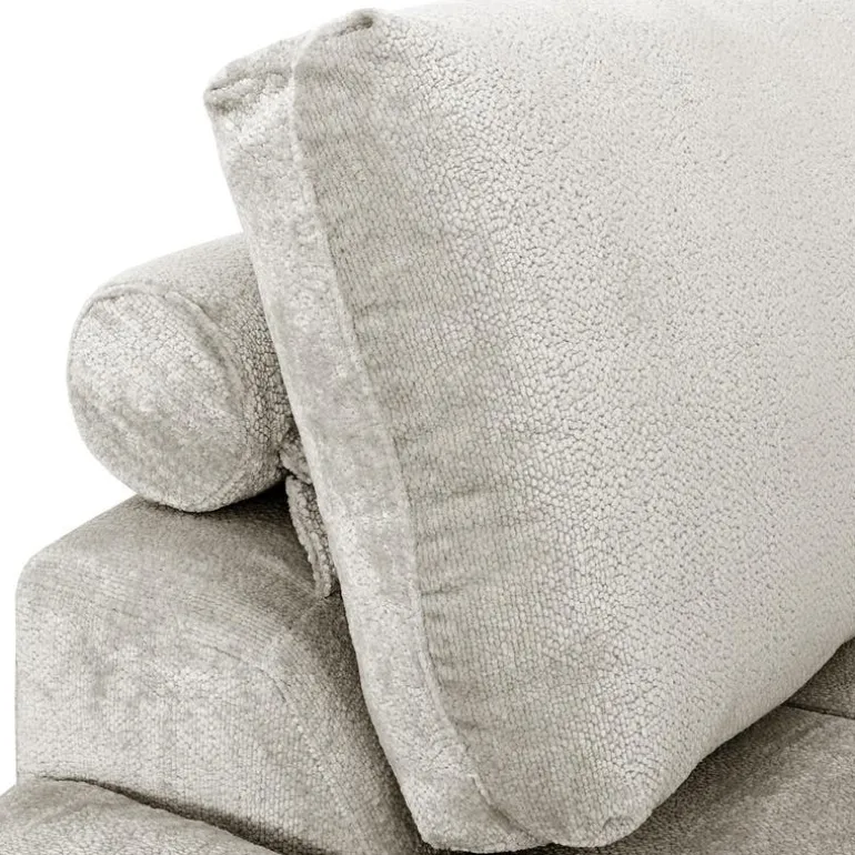 Marshmallow-Style Sectional with Left-Side Chaise - Grey