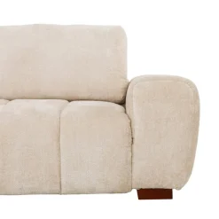 Marshmallow-Style Sectional with Left-Side Chaise - Cream