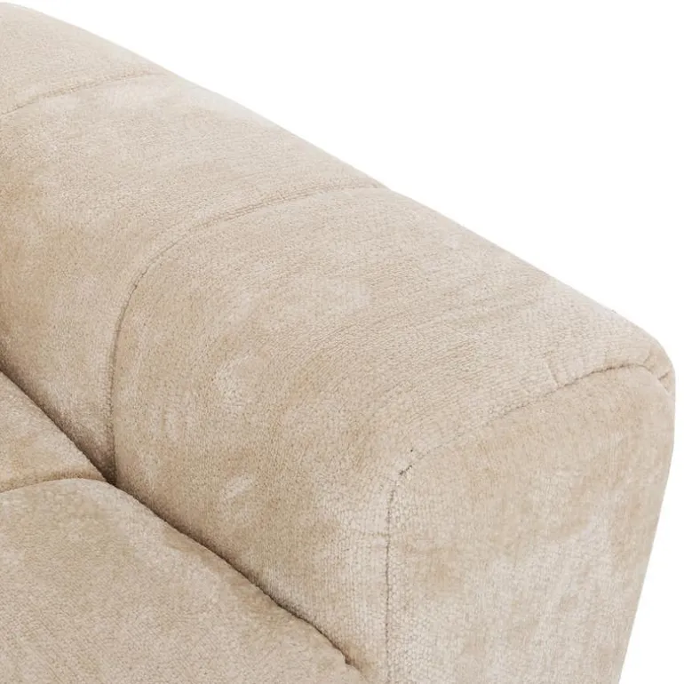 Marshmallow-Style Sectional with Left-Side Chaise - Cream