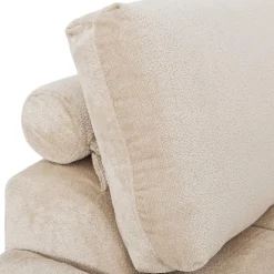 Marshmallow-Style Sectional with Left-Side Chaise - Cream