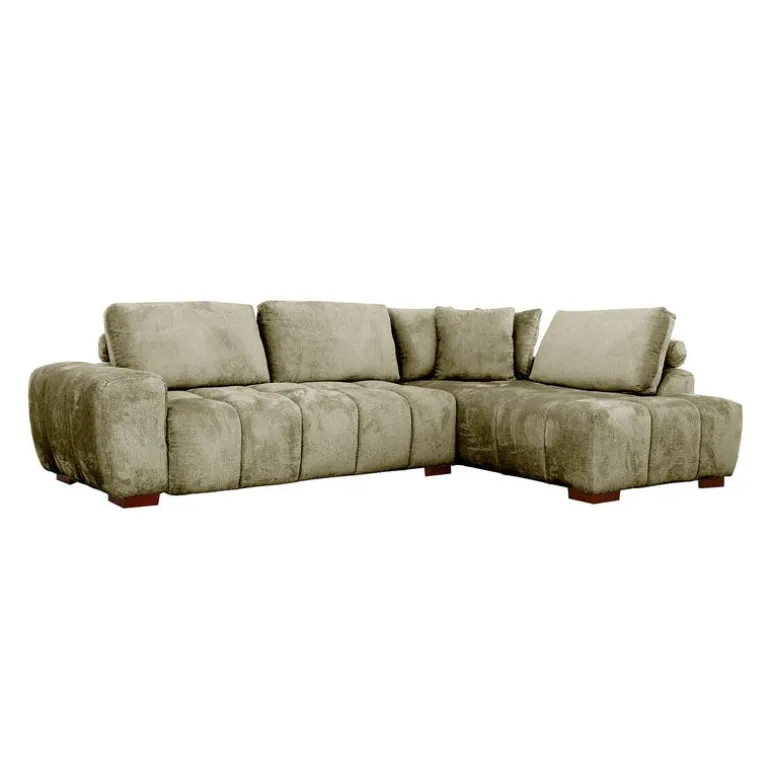 Marshmallow-Style Sectional with Right-Side Chaise - Sage