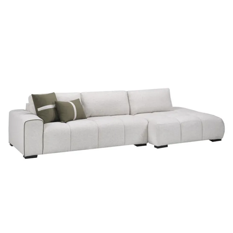 Marshmallow-Style Sectional with Right-Side Chaise