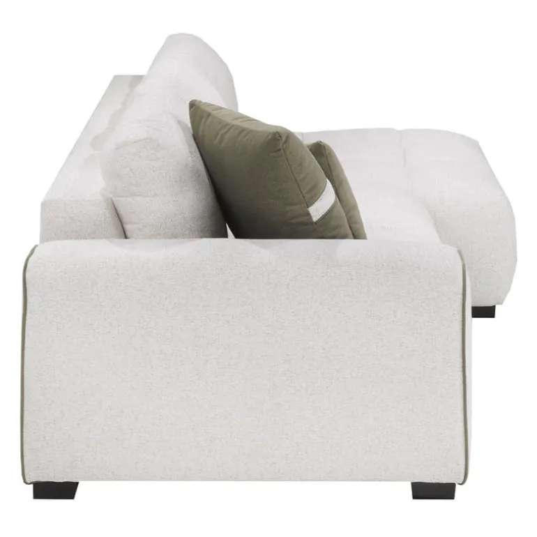 Marshmallow-Style Sectional with Right-Side Chaise