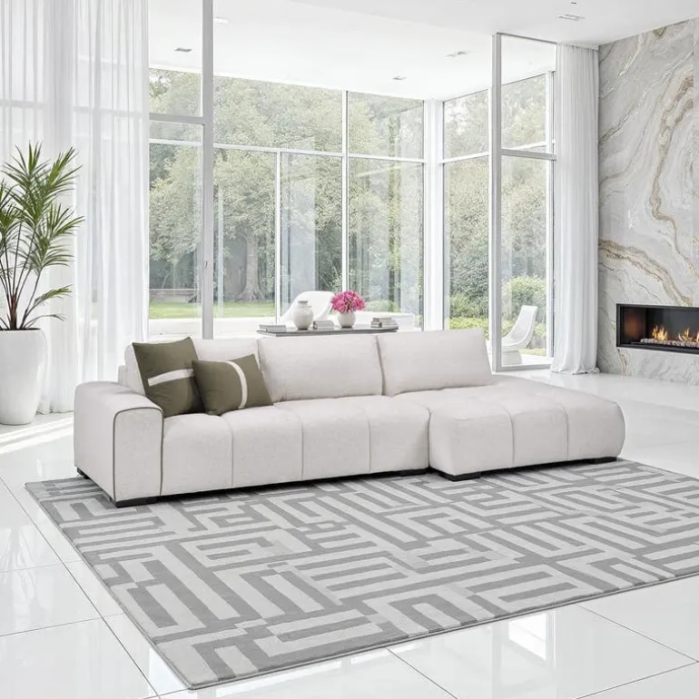Marshmallow-Style Sectional with Right-Side Chaise
