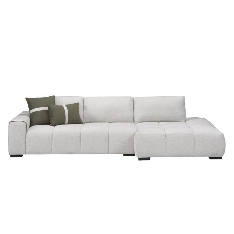 Marshmallow-Style Sectional with Right-Side Chaise