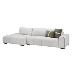 Marshmallow-Style Sectional with Left-Side Chaise