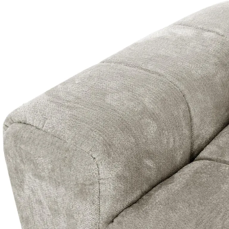 Marshmallow-Style Sectional with Right-Side Chaise - Grey
