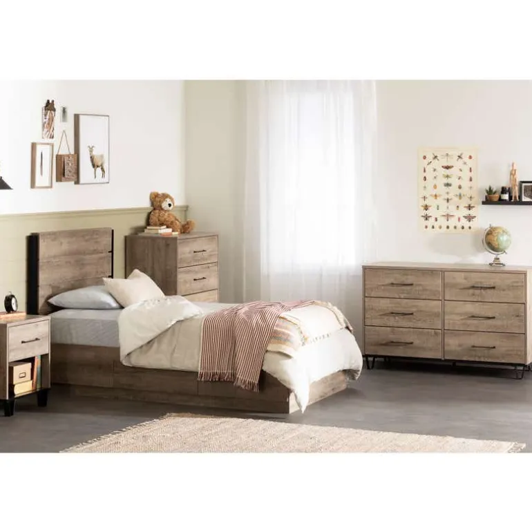 Mates Bed with 3 Drawers (39") - South Shore