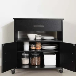Microwave Cart on Wheels - South Shore
