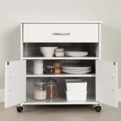 Microwave Cart on Wheels - South Shore