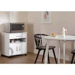 Microwave Cart on Wheels - South Shore