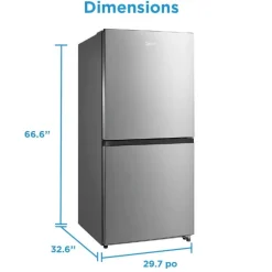 Midea 30" Convertible Refrigerator/Freezer Stainless All refrigerator, Convertible Freezer - MRU21C7BST