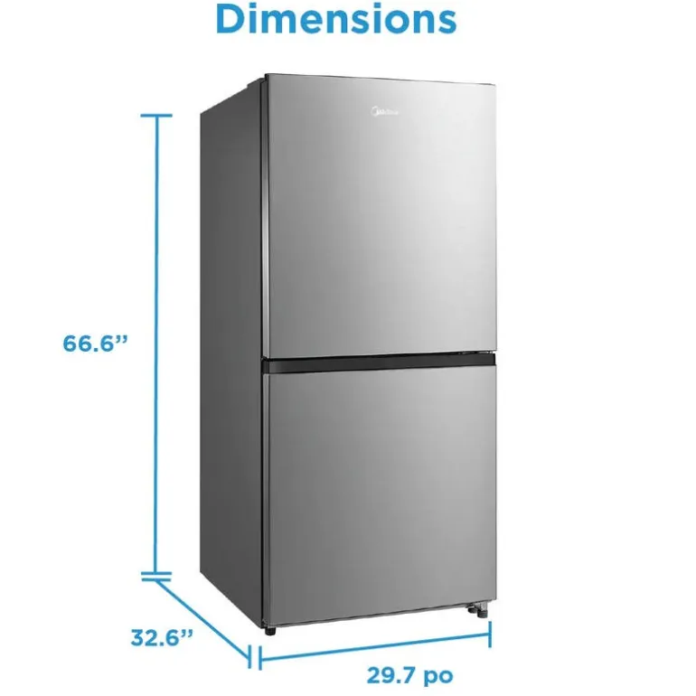 Midea 30" Convertible Refrigerator/Freezer Stainless All refrigerator, Convertible Freezer - MRU21C7BST