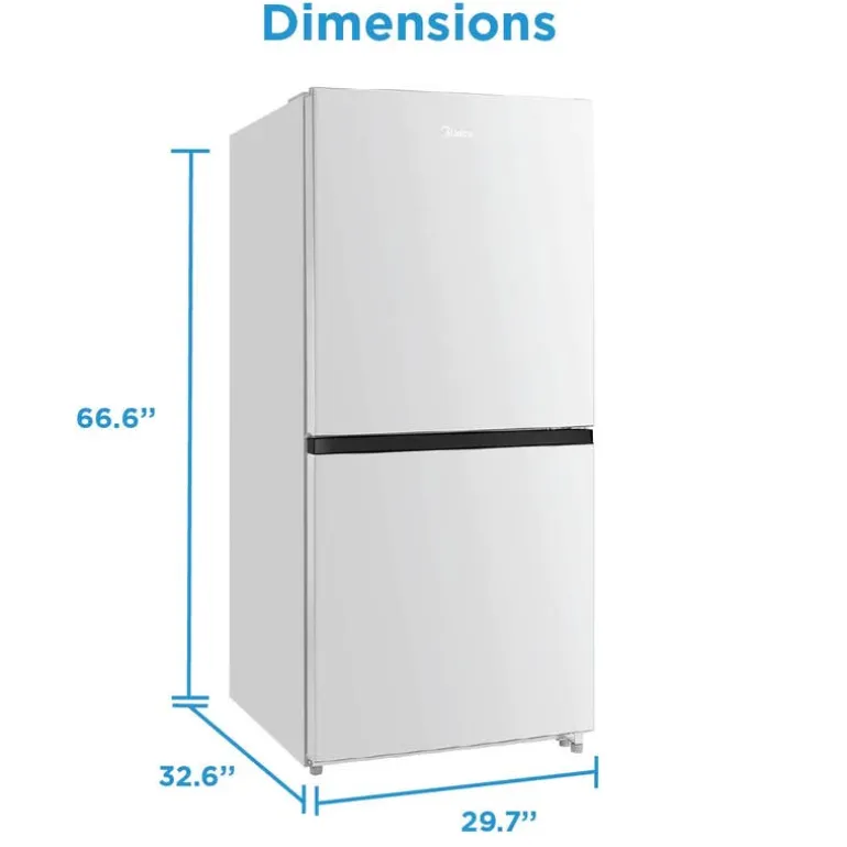 Midea 30" Convertible Refrigerator/Freezer White All refrigerator, Convertible Freezer - MRU21C7BWW