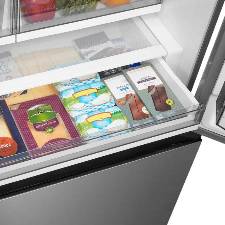 Midea 26,5 Cu. Ft. 36 In Refrigerator Stainless Bottom Freezer, French door - MRF27I6BST