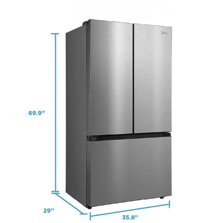 Midea 26,5 Cu. Ft. 36 In Refrigerator Stainless Bottom Freezer, French door - MRF27I6BST