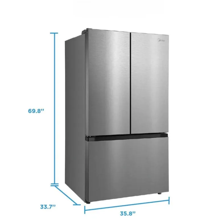 Midea 31.7 Cu. Ft. 36 In Refrigerator Stainless Bottom Freezer, French door - MRF32I6BST