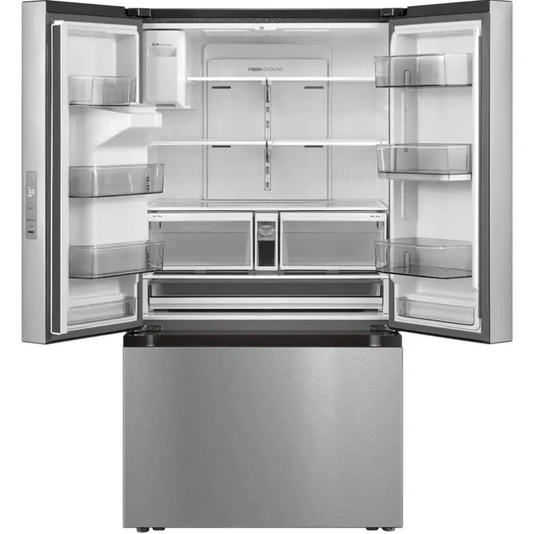 Midea 29.3 Cu. Ft. 36 In Refrigerator Stainless Bottom Freezer, French door - MRF29D2AST