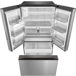 Midea 29.3 Cu. Ft. 36 In Refrigerator Stainless Bottom Freezer, French door - MRF29D2AST