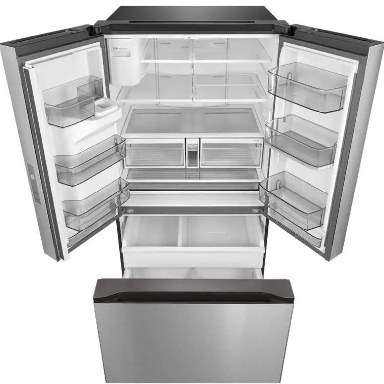 Midea 29.3 Cu. Ft. 36 In Refrigerator Stainless Bottom Freezer, French door - MRF29D2AST