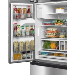 Midea 29.3 Cu. Ft. 36 In Refrigerator Stainless Bottom Freezer, French door - MRF29D2AST
