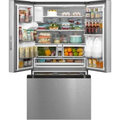 Midea 29.3 Cu. Ft. 36 In Refrigerator Stainless Bottom Freezer, French door - MRF29D2AST