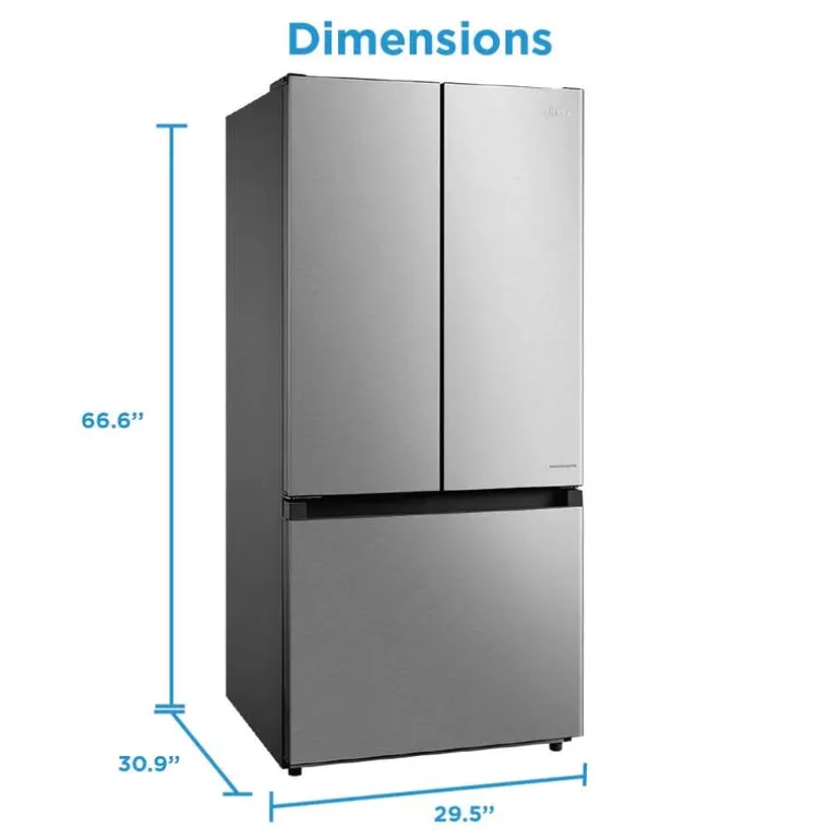 Midea 18 Cu Ft 30 In Refrigerator Stainless Bottom Freezer, French door - MRF18B4AST