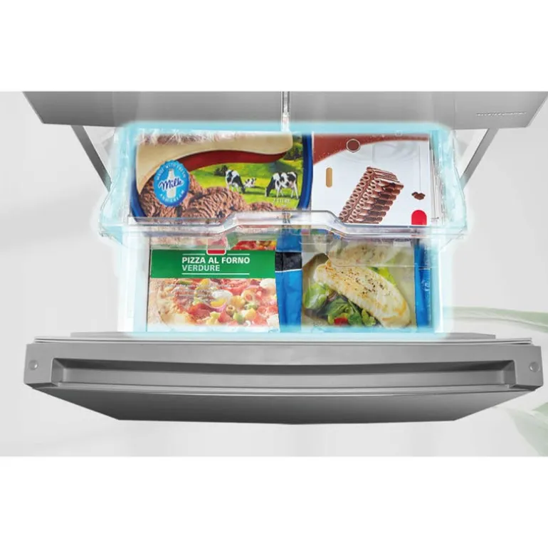 Midea 18 Cu Ft 30 In Refrigerator Stainless Bottom Freezer, French door - MRF18B4AST