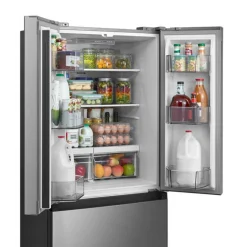 Midea 18 Cu Ft 30 In Refrigerator Stainless Bottom Freezer, French door - MRF18B4AST