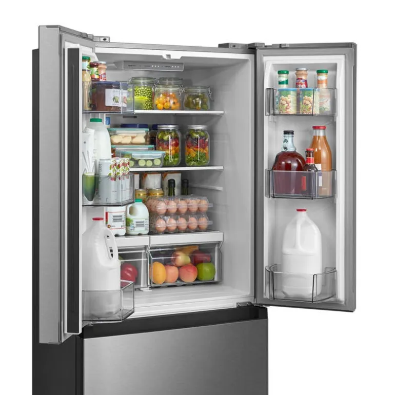 Midea 18 Cu Ft 30 In Refrigerator Stainless Bottom Freezer, French door - MRF18B4AST