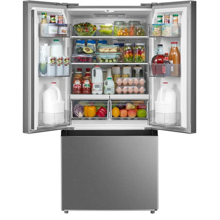 Midea 18 Cu Ft 30 In Refrigerator Stainless Bottom Freezer, French door - MRF18B4AST
