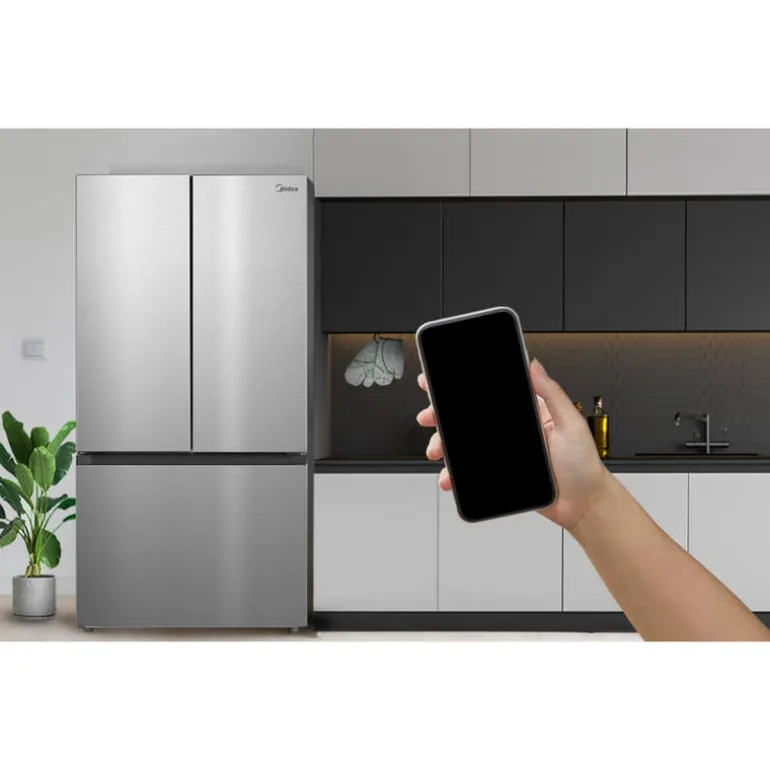 Midea 22,5 Cu. Ft. 33" Refrigerator Stainless Steel Bottom Freezer, French door - MRF23I7AST