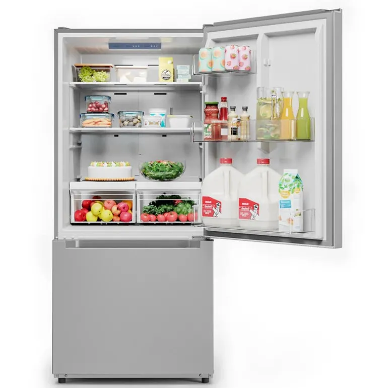 Midea 18.7 Cu. Ft. 30" Refrigerator Stainless Steel Bottom Freezer - MRB19B7AST