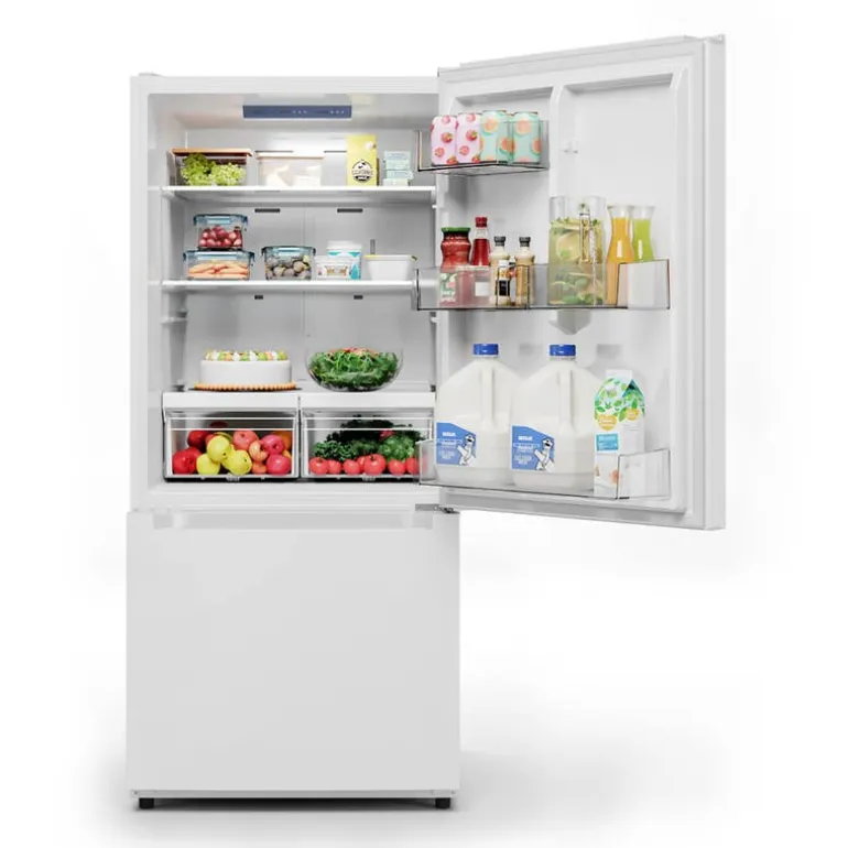 Midea 18.7 Cu. Ft. 30" Refrigerator White Bottom Freezer - MRB19B7AWW