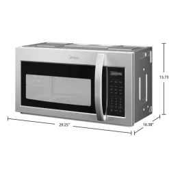 Midea Microwave Oven, Stainless, 1000 W, 300 - MMO19S14ASTC