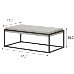 Modern Industrial Coffee Table - South Shore